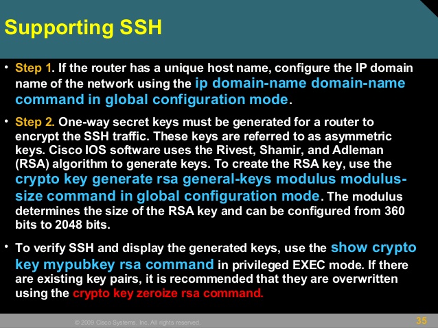 Cisco crypto key gen rsa